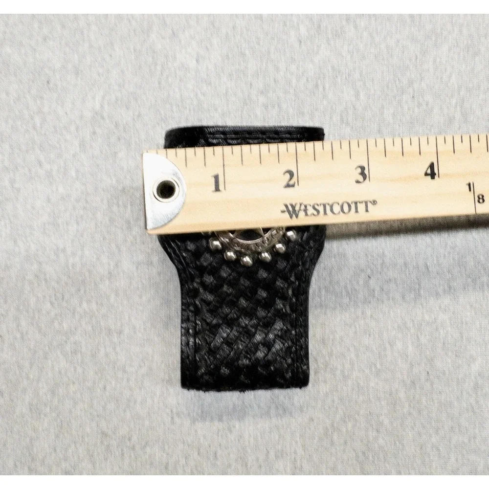 Hand Tooled Basket Weave Utility‎ Belt Clip On Radio Holster Texas Concho Tools